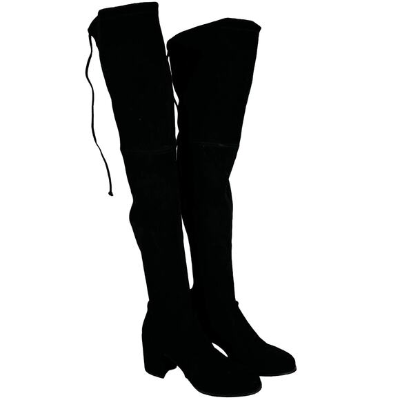 Stuart Weitzman Daphne Over The Knee Boot Black Suede Women's Size 7B NWOB - Picture 1 of 10